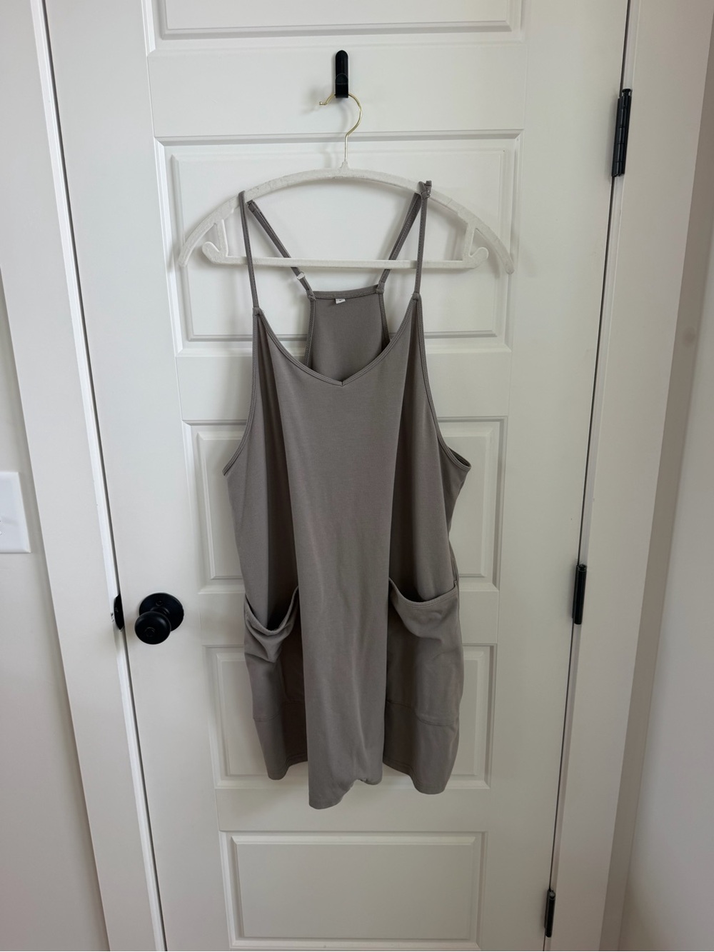 Women's Taupe Pocket Tank Dress - Brand